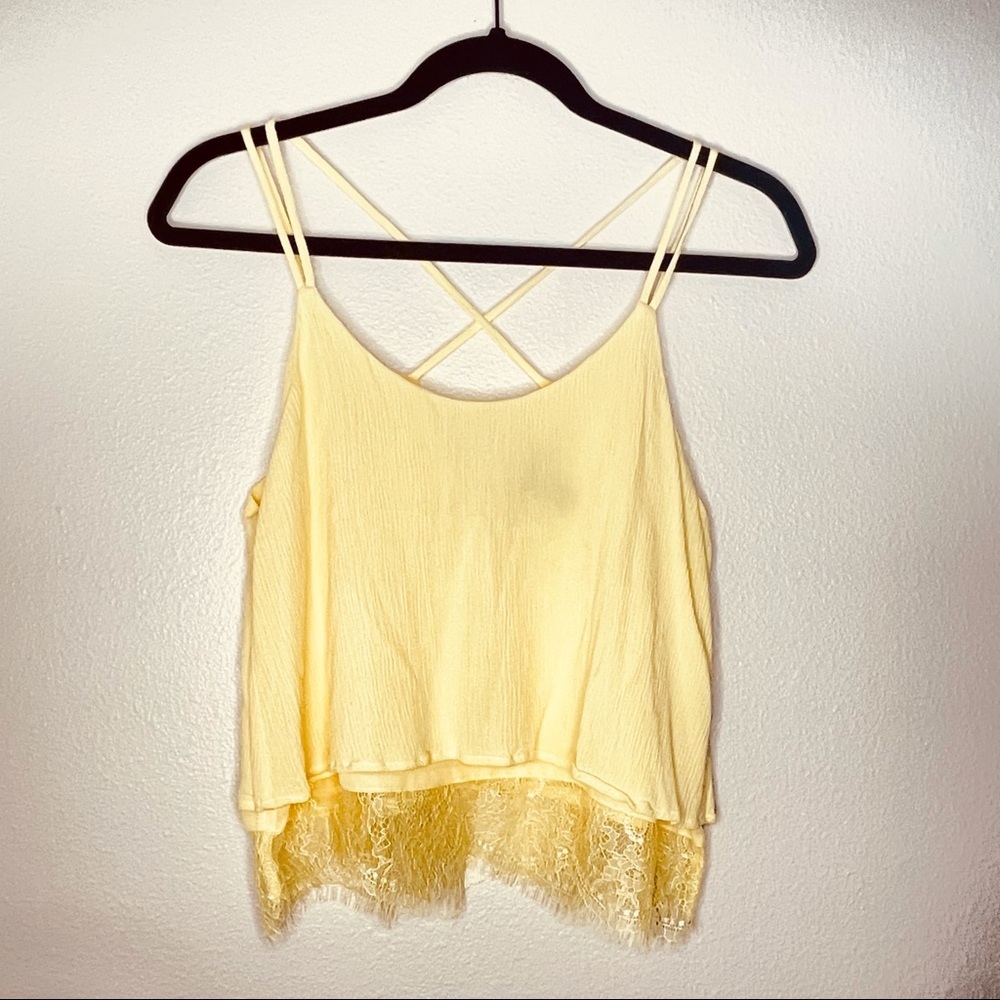 Forever 21 yellow crop top